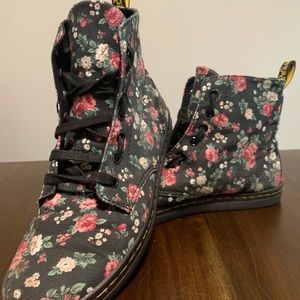 Black & floral Doc Martens Airwaves